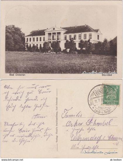 Ansichtskarte Bad Doberan Stahlbad 1926