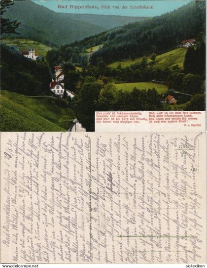 Bad Rippoldsau-Bad Rippoldsau-Schapbach Blick von der Scheffelbank 1918