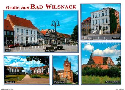 73230501 Bad Wilsnack Markt Rathaus Elbtalklinik Plattenburg Wunderblutkirche