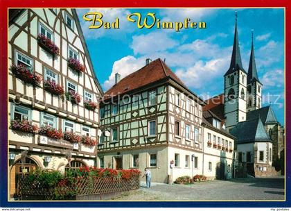 73179911 Wimpfen Bad Marktplatz Stadtkirche Fachwerk Wimpfen Bad