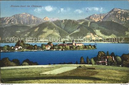 71603694 Fraueninsel Chiemsee mit Kloster Frauenwoerth Chiemgauer Alpen