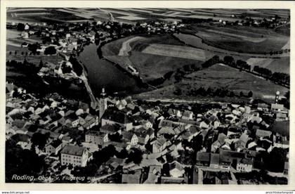 CPA Roding in der Oberpfalz, Fliegeraufnahme