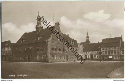 Belzig - Marktplatz - Foto-Ansichtskarte - Verlag Emil Balzer Belzig