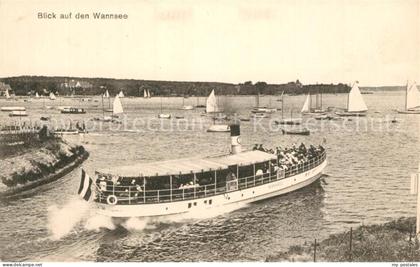 43507479 Wannsee Ausflugdampfel Segelboote Wannsee