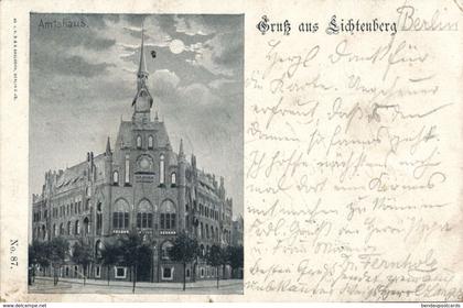 BERLIN-LICHTENBERG, Amtshaus (1899) AK