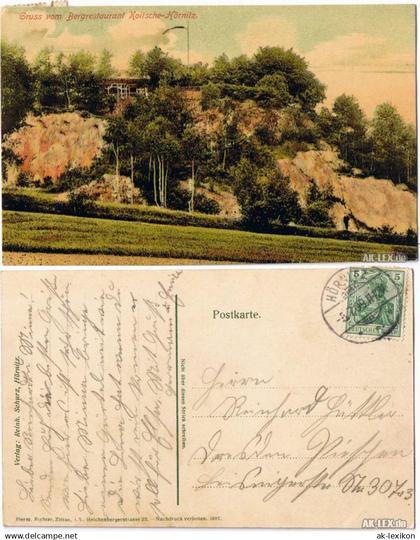 Bertsdorf-Hörnitz Bergrestaurant auf dem Koitsche gel. 1909 1909