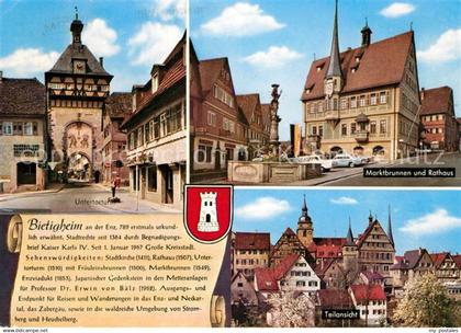 73182532 Bietigheim-Bissingen Untertorturm Marktbrunnen Rathaus Altstadt Chronik