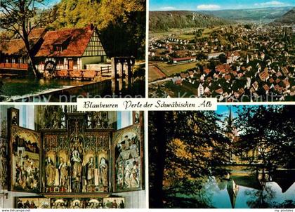 73014806 Blaubeuren Muehle Fliegeraufnahme Kirche Inneres Blaubeuren