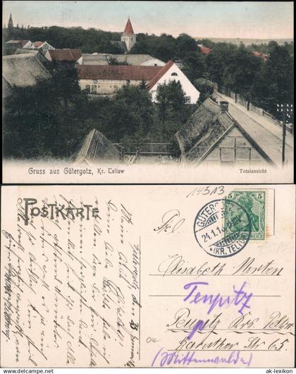 Ansichtskarte Güterfelde Gütergotz-Stahnsdorf Straßenpartie Kr. Teltow 1913