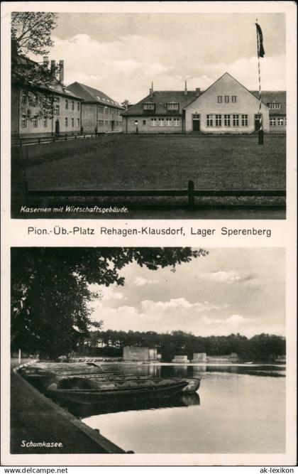 Ansichtskarte Rehagen-Am Mellensee 2 Bild Kasernen Lager Sperenberg 1934