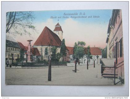 Sonnewalde ,    Schöne Karte  1913  ,    mit Marke + Stempel             2 Scans