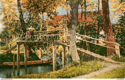 73692894 Burg Spreewald Wasserstrasse im Spreewald Bruecke