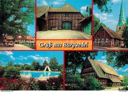 73213761 Burgwedel Fachwerkhaeuser Scheune Kirche Schwimmbad Burgwedel