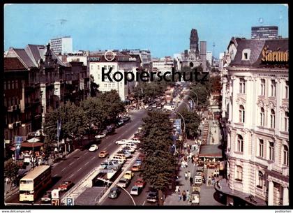 ÄLTERE POSTKARTE BERLIN KURFÜRSTENDAMM CHARLOTTENBURG Post Werbung Bus Autos car cars AK Ansichtskarte cpa postcard