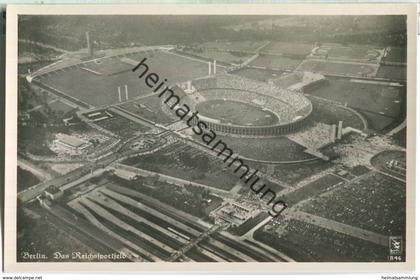 Berlin 1941 - Das Reichssportfeld - Verlag Klinke & Co. Berlin - Fliegeraufnahme - Foto-Ansichtskarte