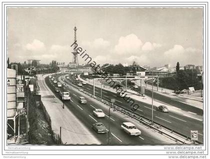 Berlin - Stadtautobahn - Foto-AK Grossformat 1963