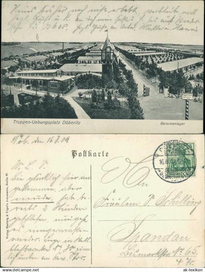 Ansichtskarte Dallgow-Döberitz Barackenlager 1912