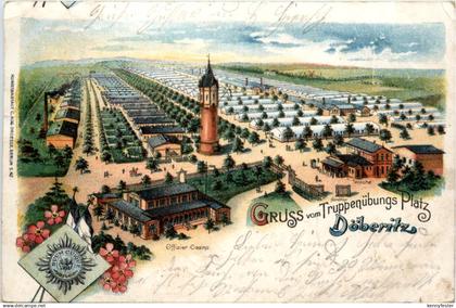 Gruss vom Truppenübungsplatz Döberitz - Litho