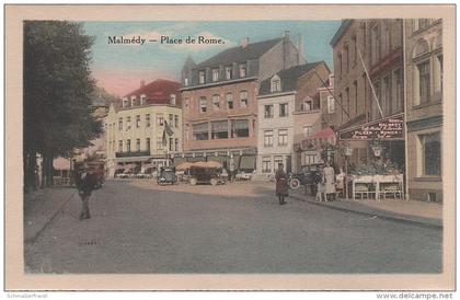 CPA - AK Malmedy Place de Rome Hotel bei Eupen Verviers Monschau Liege Lüttich Aachen Simmerath Roetgen Lontzen Eifel