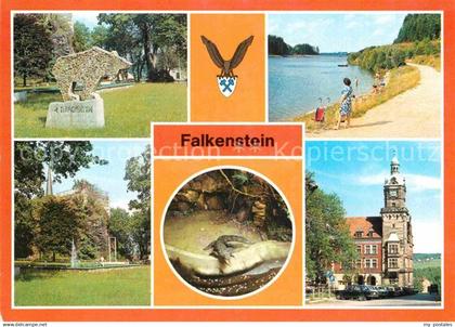 72913635 Falkenstein Vogtland Schlossfelsne Talsperre Tierpark Krokodil Rathaus