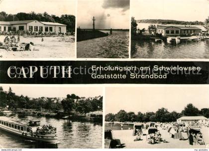 43354400 Caputh Gaststaette Strandbad Erholungsort am Schwielowsee Fahrgastschif