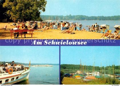 73126750 Ferch Strandbad Anlegestelle Weisse Flotte Seglerhafen Schwielowsee