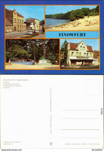 Finowfurt Schorfheide  Schöpfurth Postamt Übersee, Campingplatz  Kaufhaus 1984