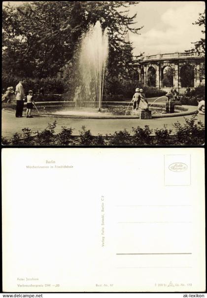 Ansichtskarte Friedrichshain-Berlin Märchenbrunnen im Friedrichshain 1956