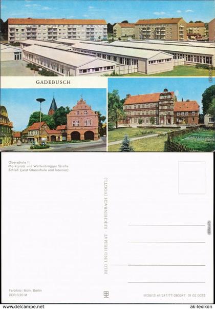 Gadebusch Oberschule, Wollenbrügger Straße, Schloß Oberschule und Internat 1977