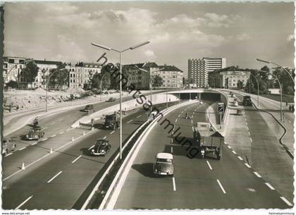 Berlin - Halensee - Stadtautobahn - Foto-Ansichtskarte Grossformat 50er Jahre - Verlag Hans Andres