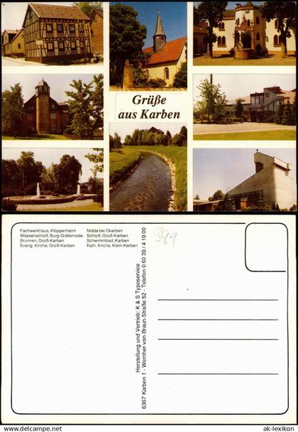 Ansichtskarte Karben Mehrbild-AK Ortsansichten 1980