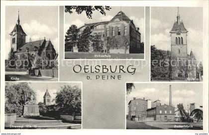 oelsburg Ilsede Kirchen Volksschule Ehrenmal Zuckerfabrik