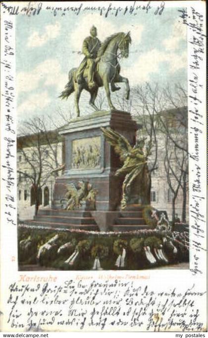 70120004 Karlsruhe Karlsruhe Kaiser Wilhelm Denkmal x 1904 Karlsruhe