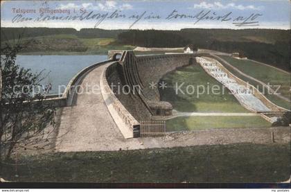 Klingenberg Sachsen Talsperre Sperrmauer Englers Postkarte