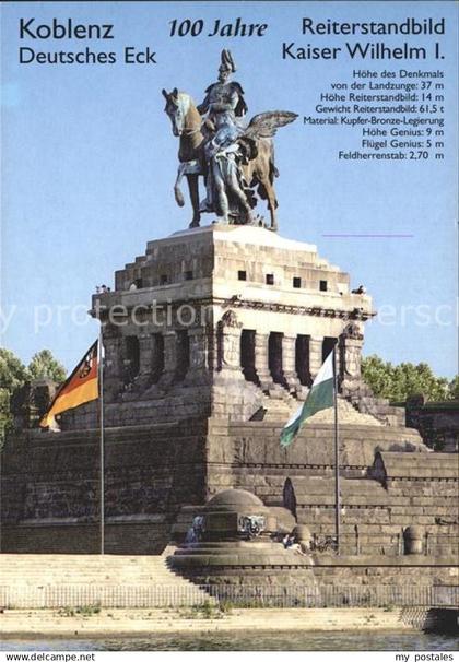 71928717 Koblenz Rhein Kaiser Wilhelm Denkmal Koblenz