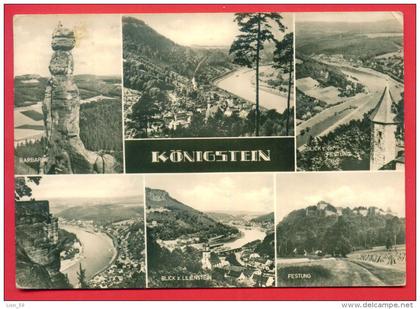 158625 / Königstein (Saechs. Schw.) -  BARBARINE BLICK V DER FESTUNG , LILIENSTEIN , FESTUNG  Germany PAR AVION BULGARIA