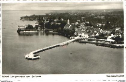 70081530 Langenargen Bodensee Langenargen a. Bodensee Fliegeraufnahme  x 1950 La