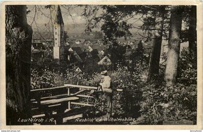 Leutkirch - Ausblick von der Wilhelmshöhe - Künstler-AK Eugen Felle