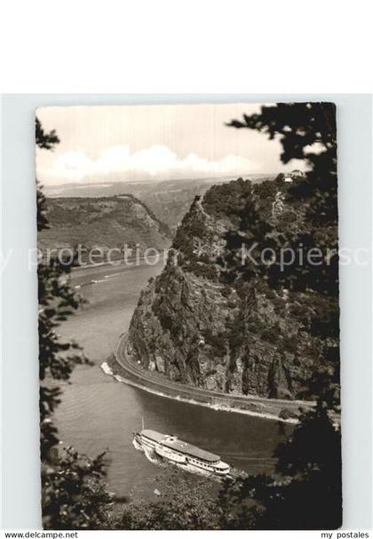 72390097 Loreley Lorelei Rheinpartei Blick Loreley