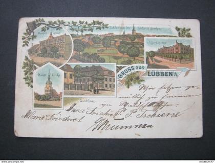 LÜBBEN  , Hotel , schöne Karte um 1897