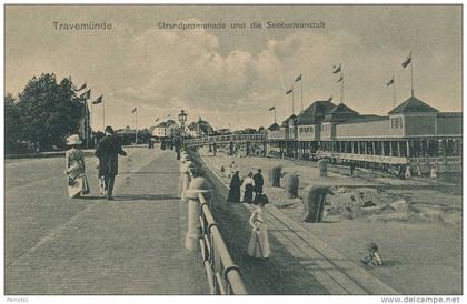 TRAVEMÜNDE  - Strandpromenade und die Seebadeanstalt