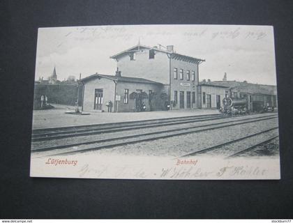 LÜTJENBURG , Bahnhof , seltene Ansichtskarte um 1905