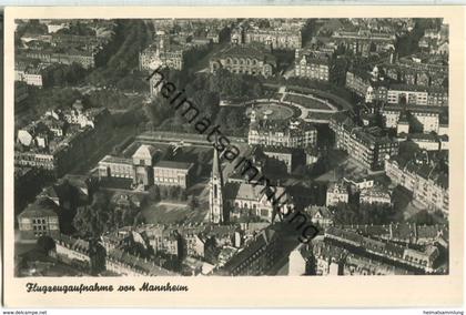 Mannheim - Foto-Ansichtskarte - Flugzeugaufnahme - Verlag Badisch-Pfälzische Flugbetrieb AG Mannheim