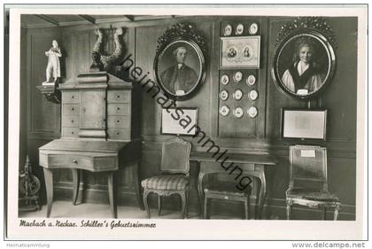 71672 Marbach am Neckar - Schiller 's Geburtszimmer - Foto-Ansichtskarte - Verlag Carl Glaser Marbach