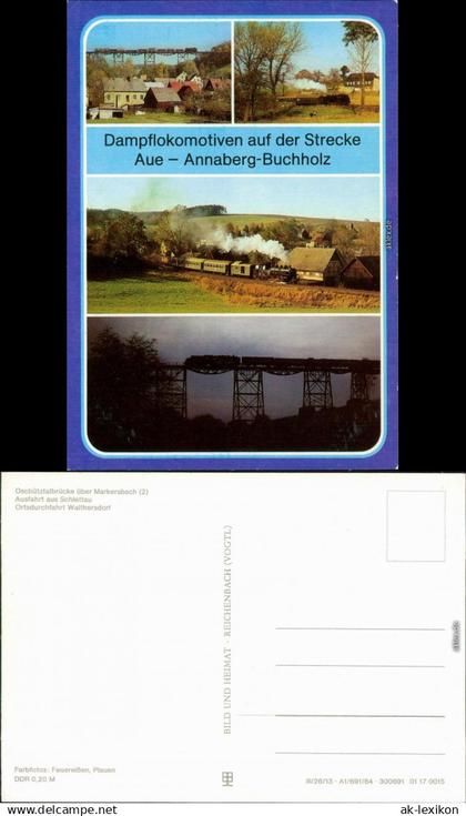 Raschau-Markersbach Viadukt bei Markersbach - Schlettau   Walthersdorf 1988