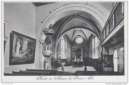 AK Maxen Kirche Altar Innenansicht bei Kreischa Reinhardtsgrimma Glashütte Cunnersdorf Dohna Heidenau Dresden Geising