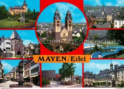 73179919 Mayen Schwimmbad Rathaus Marktplatz Brunnen Mayen