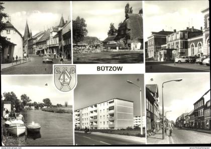 CPA Bützow in Mecklenburg, Straßenpartien, an der Warnow, Bahnhof Straßenseite, Naherholungszentrum