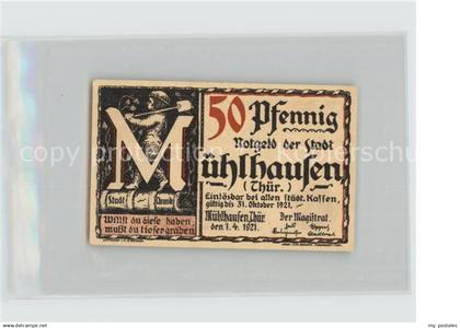 42454218 Muehlhausen Thueringen 50 Pfennig Muehlhausen