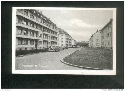 CPSM - Allemagne - Müllheim - Wehrgasse ( automobile habitat type HLM Eugen Hagenbach )